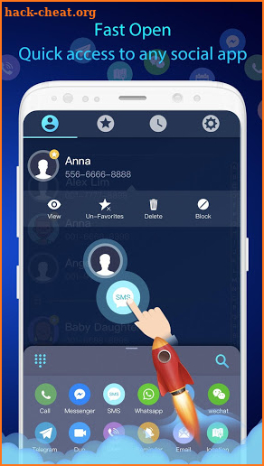 Rocket Contacts- Phone Dialer, Calls Block& Caller screenshot