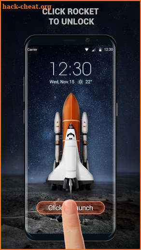 Rocket lock screen screenshot