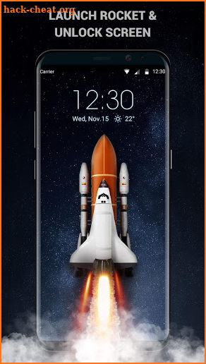 Rocket lock screen screenshot