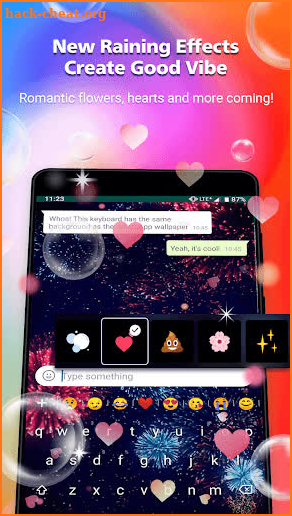 Rockey-fast emoji send keyboard for coloful chat screenshot