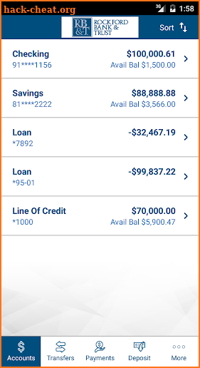 Rockford Bank – Personal screenshot