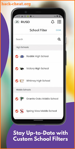 Rocklin Unified School District screenshot