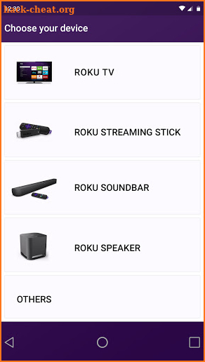 Roku activate & Roku link app screenshot