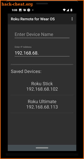 Roku Remote for Wear OS screenshot