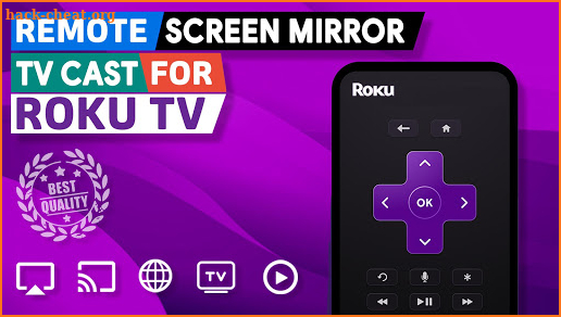 Roku remote - TV Cast & Screen mirroring for Roku screenshot