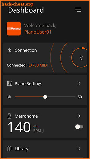 Roland Piano App screenshot