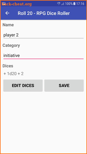 Roll20 - RPG Dice Calculator screenshot