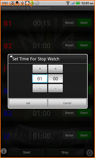 Roller Derby Penalty Timer screenshot