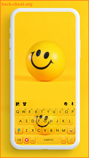 Rolling Happy Emoji Keyboard Background screenshot