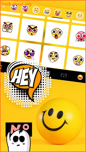 Rolling Happy Emoji Keyboard Background screenshot