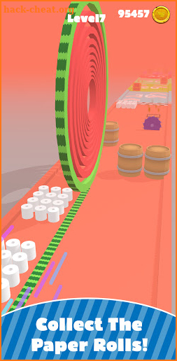 Rolly Paper - Toilet Paper Line | 3D Rolling Game screenshot