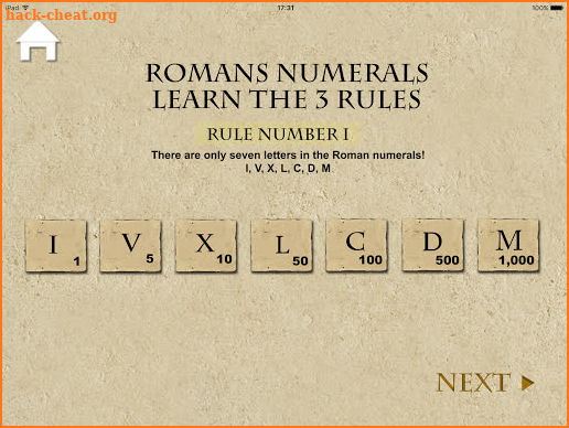 Roman Numerals screenshot