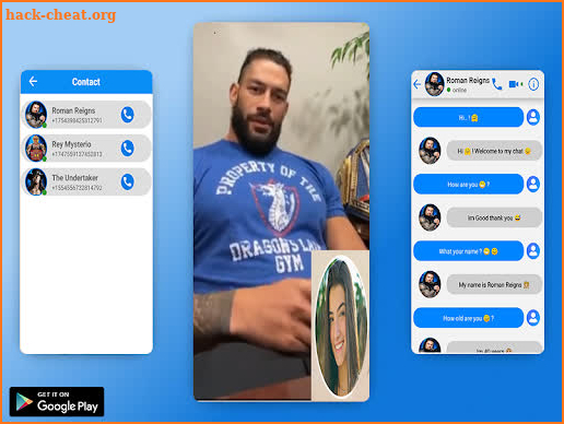 Roman Reigns fake video call screenshot