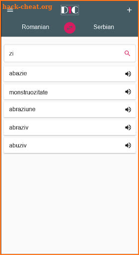 Romanian - Serbian Dictionary (Dic1) screenshot