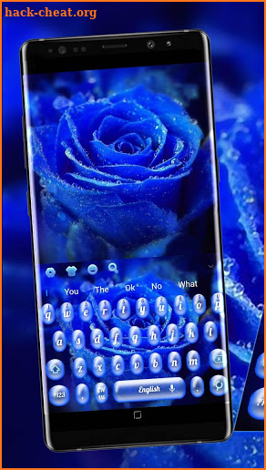 Romantic Blue Rose Keyboard screenshot