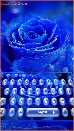 Romantic Blue Rose Keyboard screenshot