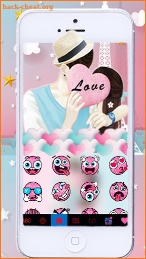 Romantic Couple Love Keyboard Theme screenshot
