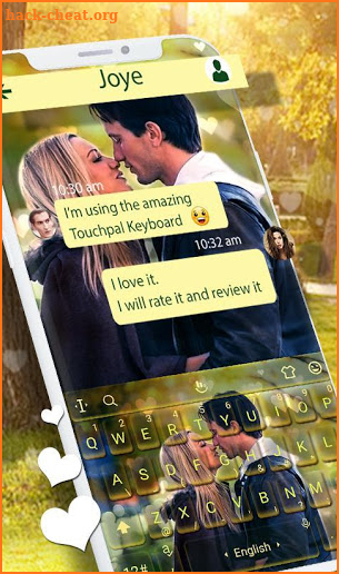 Romantic Couple Love Photo Keyboard Theme screenshot