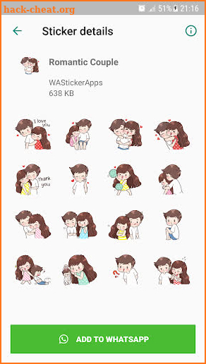Romantic Couple Sticker - WAStickerApps screenshot