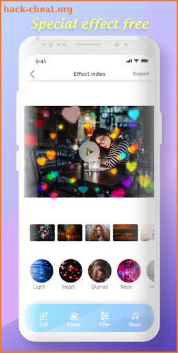 Romantic effects, photo video maker with music screenshot