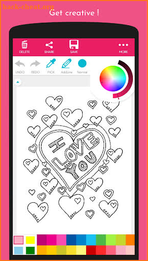 Romantic Heart Coloring Book screenshot