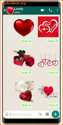 Romantic heart stickers 2020 ❤️ WAStickerApps Love screenshot