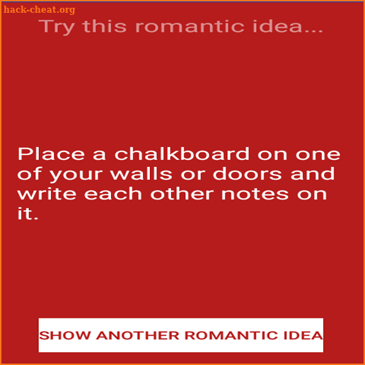 Romantic Idea Generator screenshot