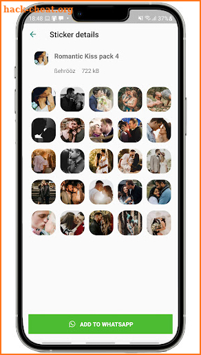 Romantic Kiss for WA - Sticker screenshot