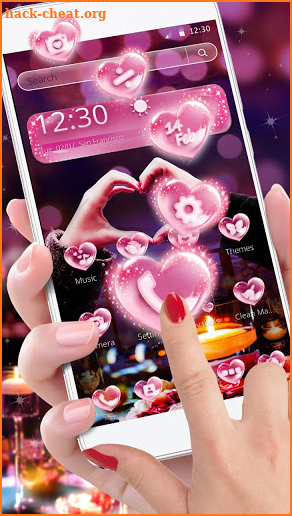 Romantic Love Heart Theme screenshot
