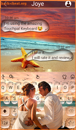 Romantic Love Keyboard Theme screenshot