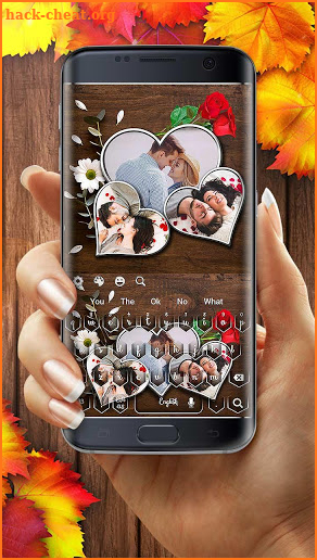 Romantic Love Photo Frames keyboard theme screenshot