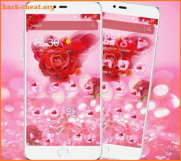 Romantic Love Rose Theme screenshot