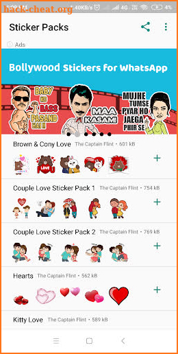 Romantic Love Stickers For WhatsApp WAStickerApps screenshot