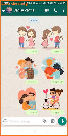 Romantic Love Stickers For WhatsApp WAStickerApps screenshot