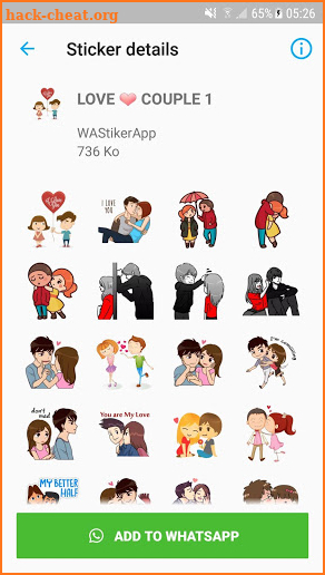 Romantic Love Stickers  Packs - WAStickerApps screenshot