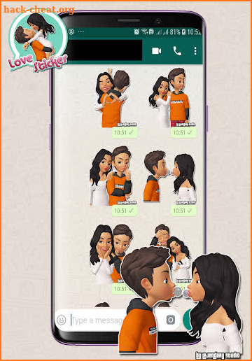 Romantic Love Stickers - WAStickerApps screenshot