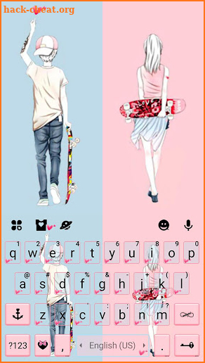 Romantic Lover Keyboard Theme screenshot