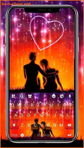 Romantic Lovers Keyboard Theme screenshot