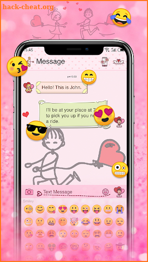 Romantic Lovers - MMS SMS theme, Messenger theme screenshot