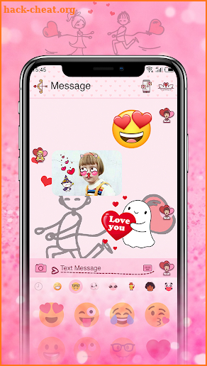 Romantic Lovers - MMS SMS theme, Messenger theme screenshot