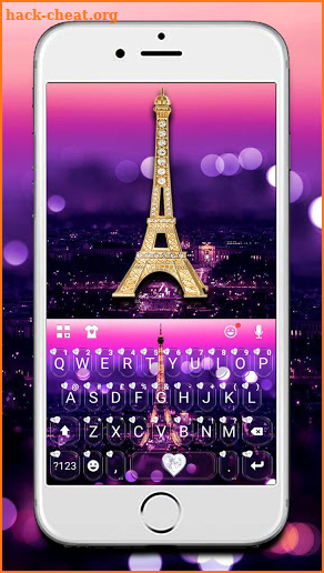 Romantic Paris Night Keyboard Theme screenshot