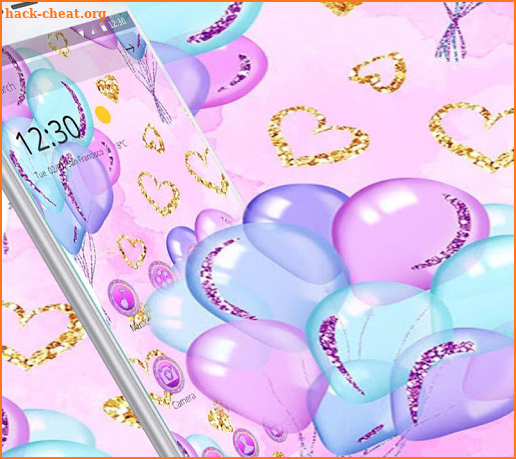 Romantic Purple Balloon Theme screenshot