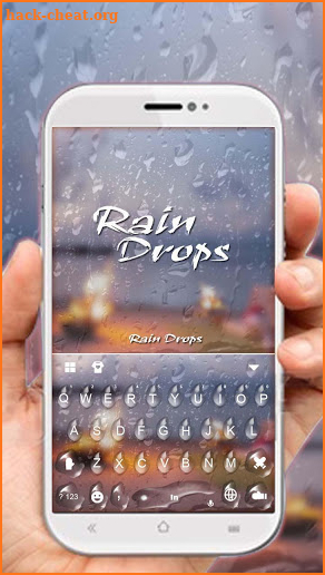 Romantic Raindrops Keyboard Theme screenshot