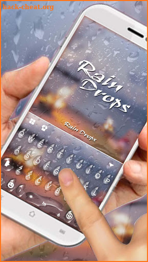 Romantic Raindrops Keyboard Theme screenshot