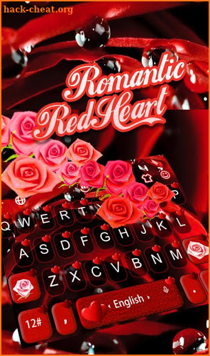 Romantic Red Heart Keyboard Theme screenshot