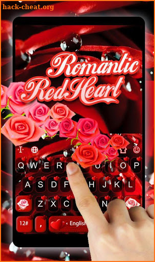Romantic Red Heart Keyboard Theme screenshot