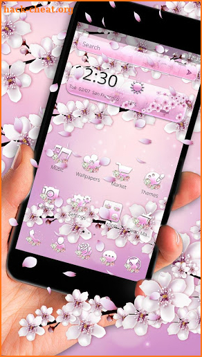 Romantic Sakura Theme screenshot