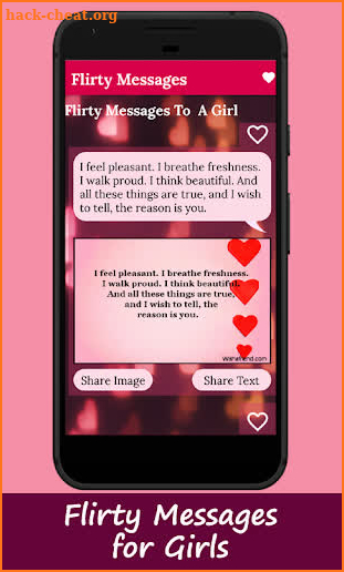 Romantic SMS Texts & Flirty Messages - Love Images screenshot