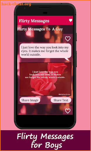 Romantic SMS Texts & Flirty Messages - Love Images screenshot