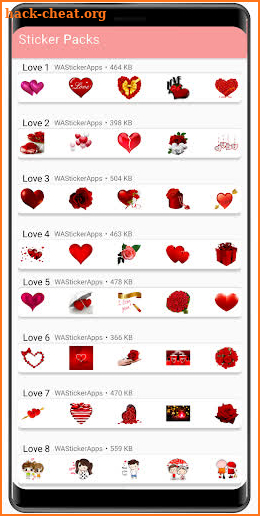 Romantic Stickers for WAStickerApps love 2020 screenshot